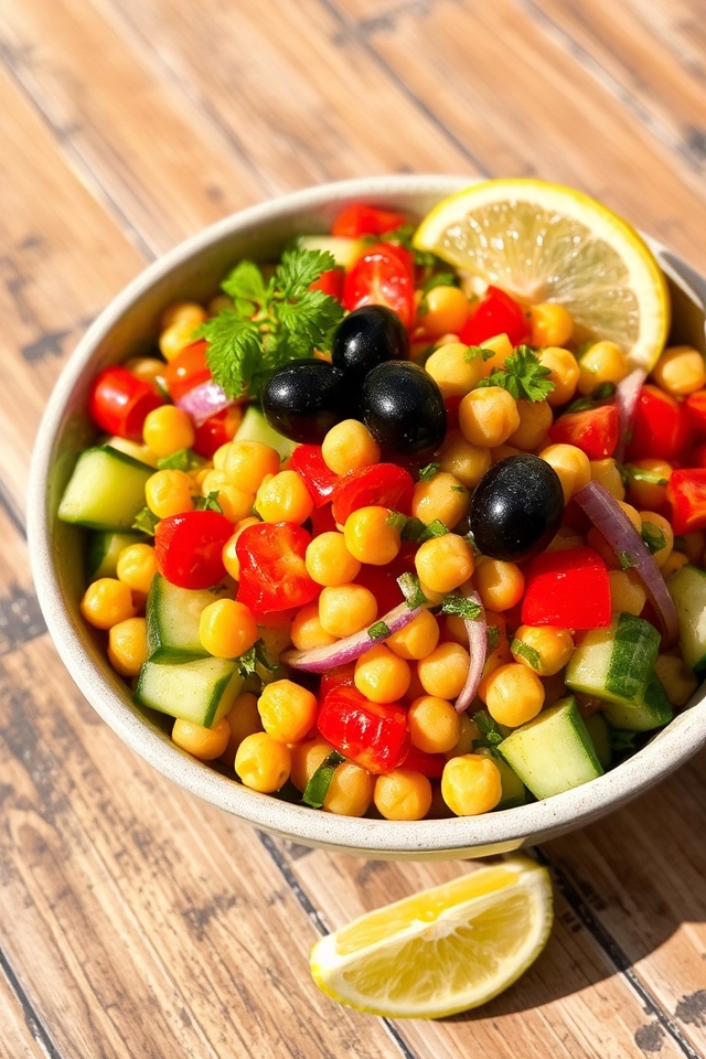 vibrant nutritious chickpea salad