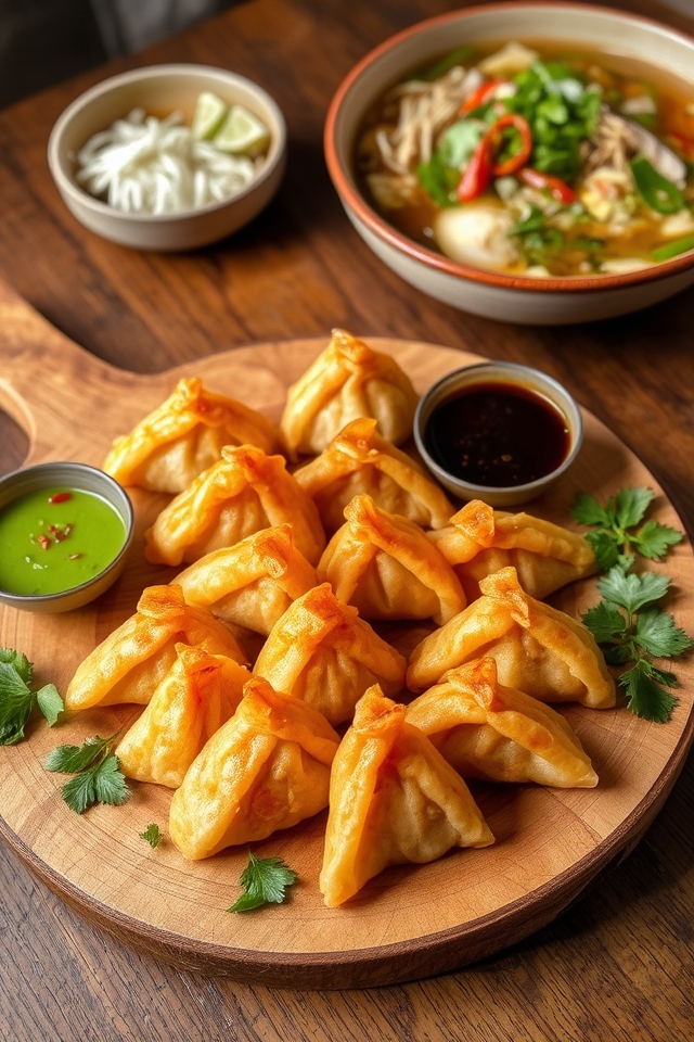 vietnamese pho inspired dumplings