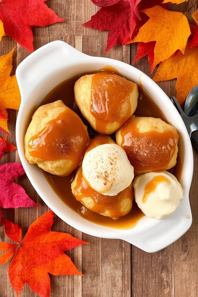 warm caramel apple pastries