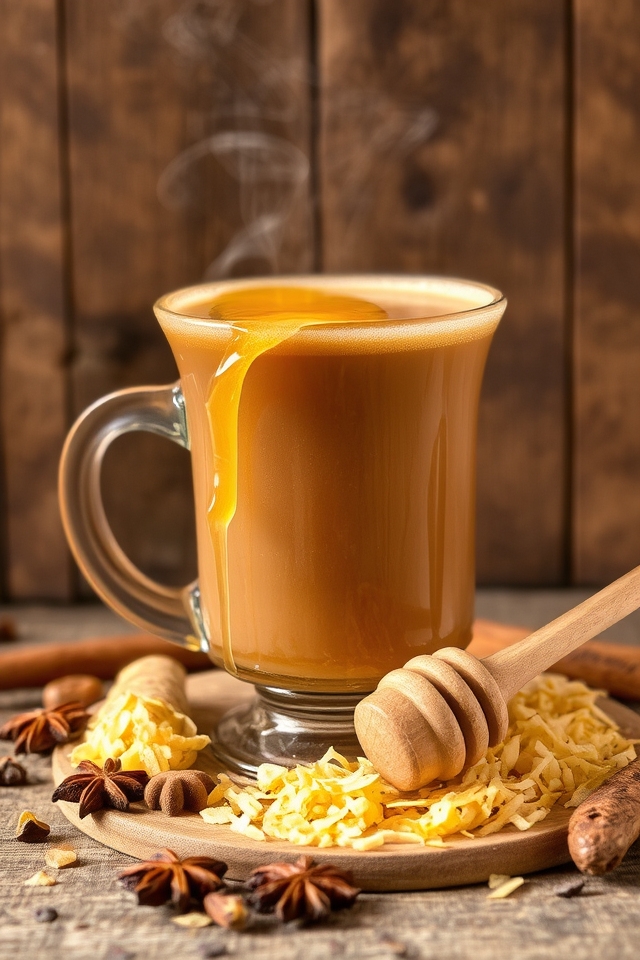 warm ginger honey chai