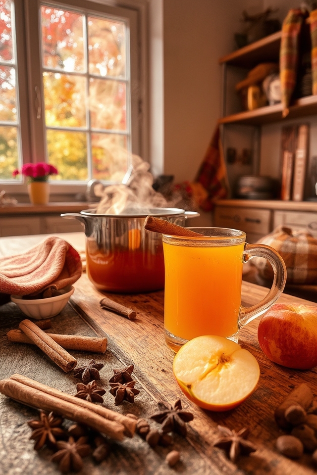 warm spiced apple cider