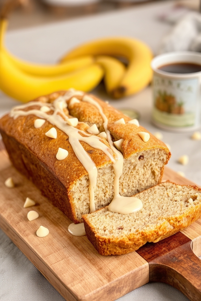 white chocolate banana bread