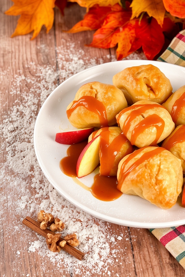 wholesome autumn apple dumplings