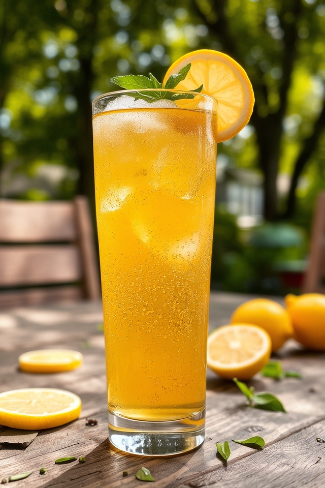 zesty basil beer spritzer