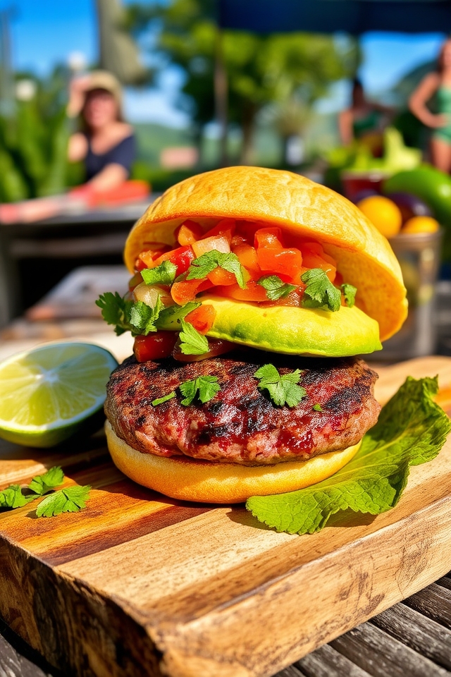 zesty cilantro lime burger delight