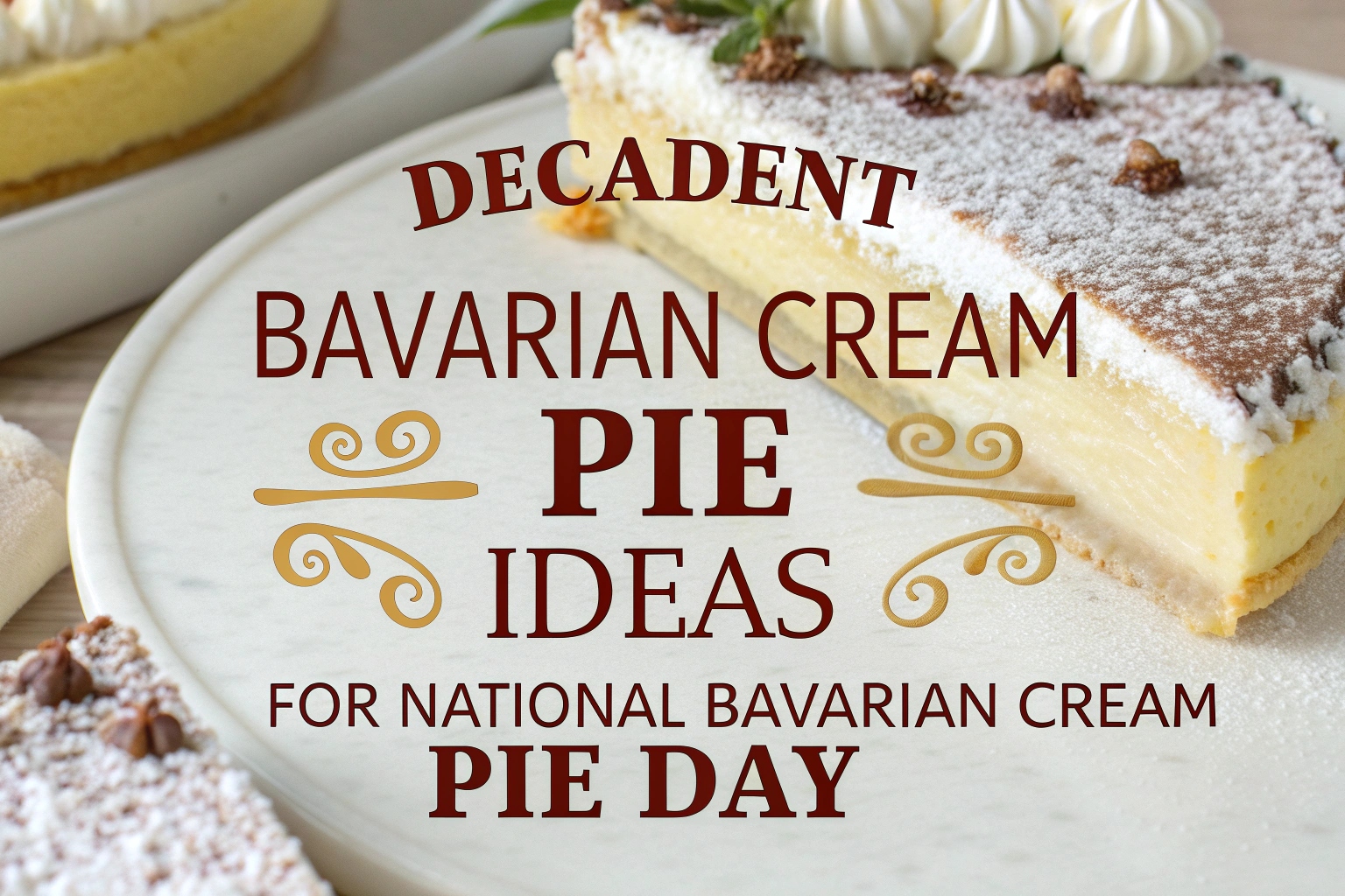 Decadent Bavarian Cream Pie Ideas for National Bavarian Cream Pie Day