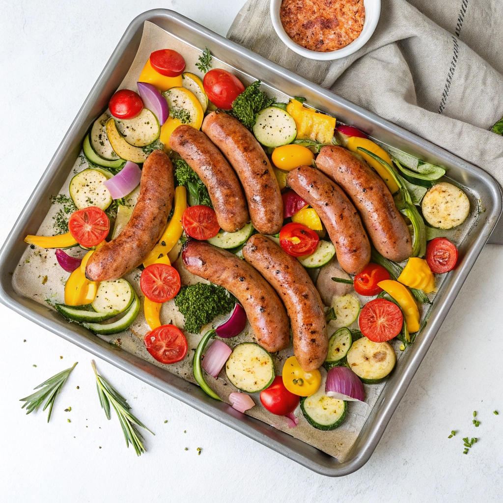 Sheet Pan Sausage and Vegetables Recipe
