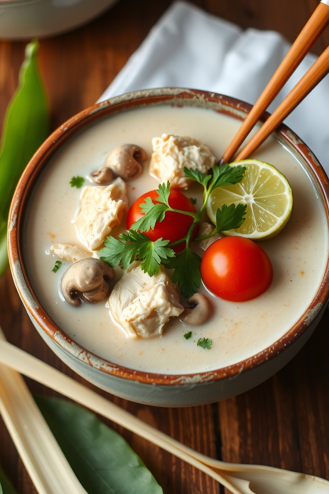 aromatic coconut chicken soup
