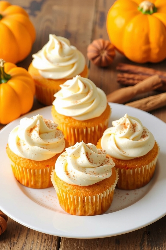 autumn spiced vanilla cupcakes