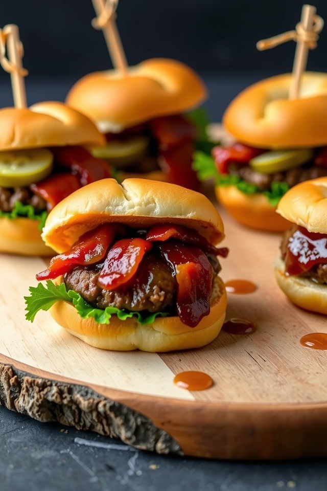 bacon jam mini burgers