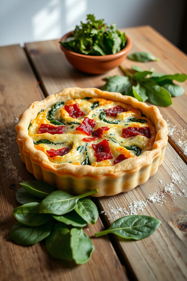 bacon spinach quiche delight