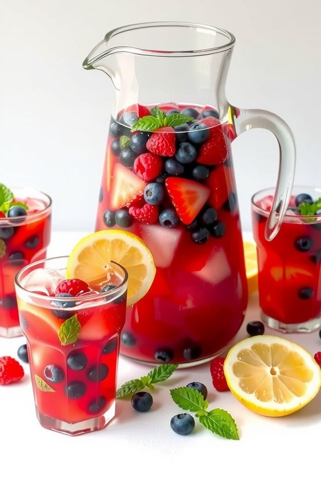berry lemonade festive drink