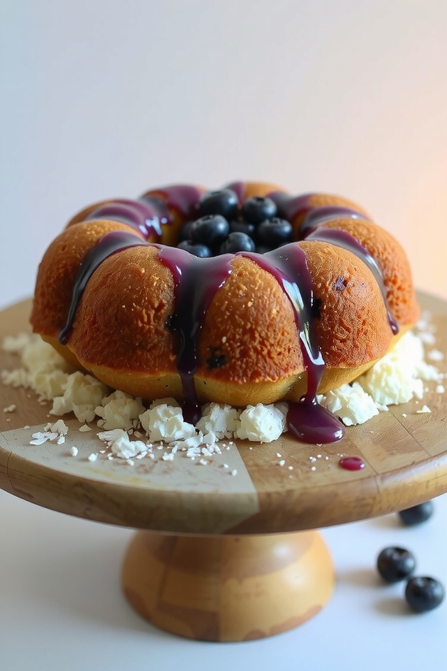 blueberry coconut bundt cake