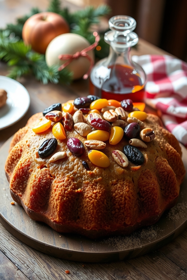 bourbon enhanced holiday fruitcake