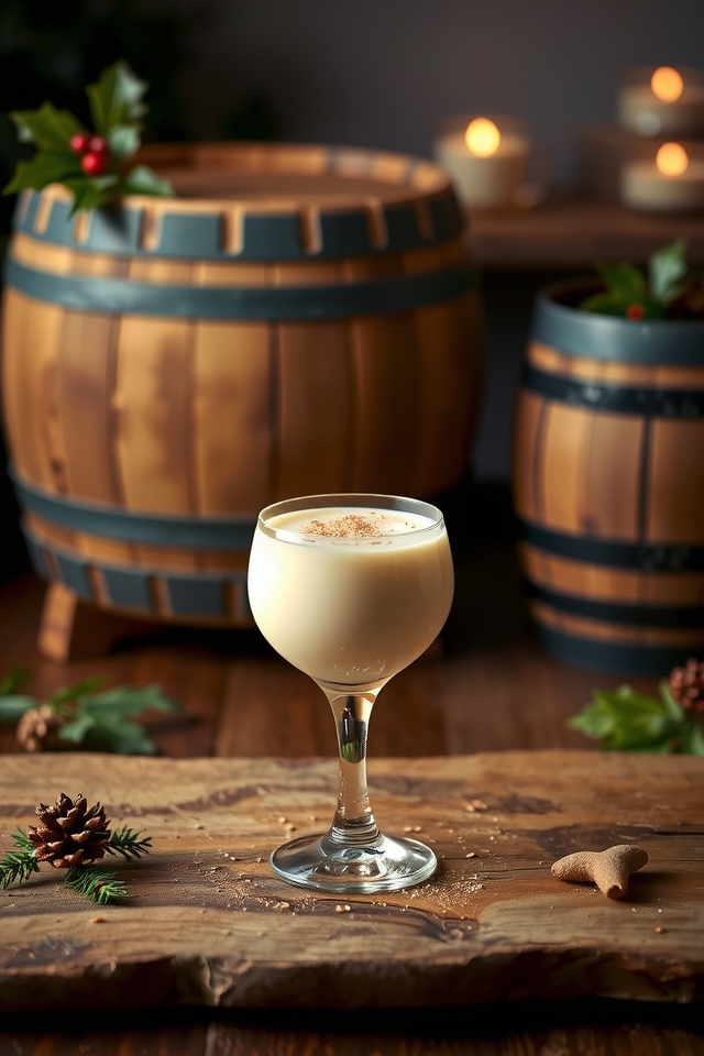 bourbon infused holiday eggnog