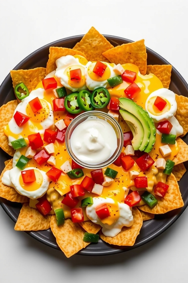 breakfast nachos with avocado
