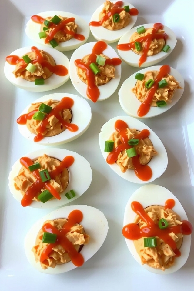 buffalo chicken deviled eggs
