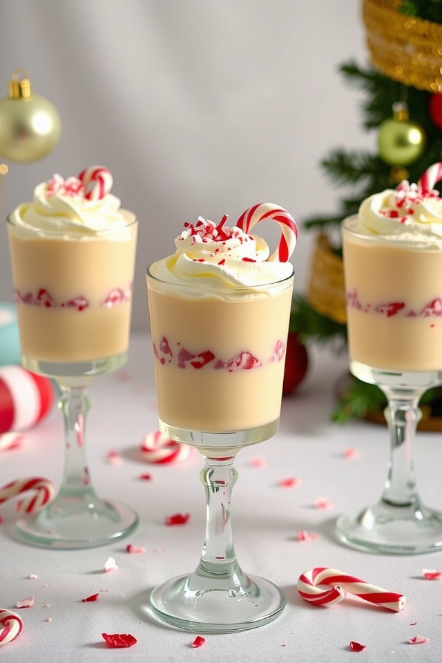 candy cane pudding parfaits