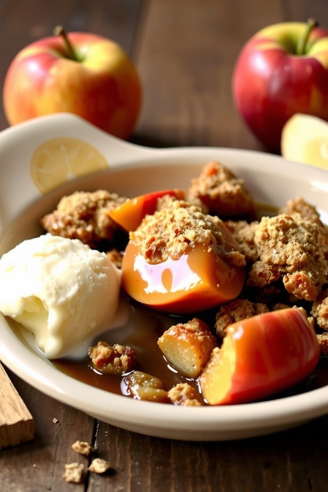 caramel apple crumble delight