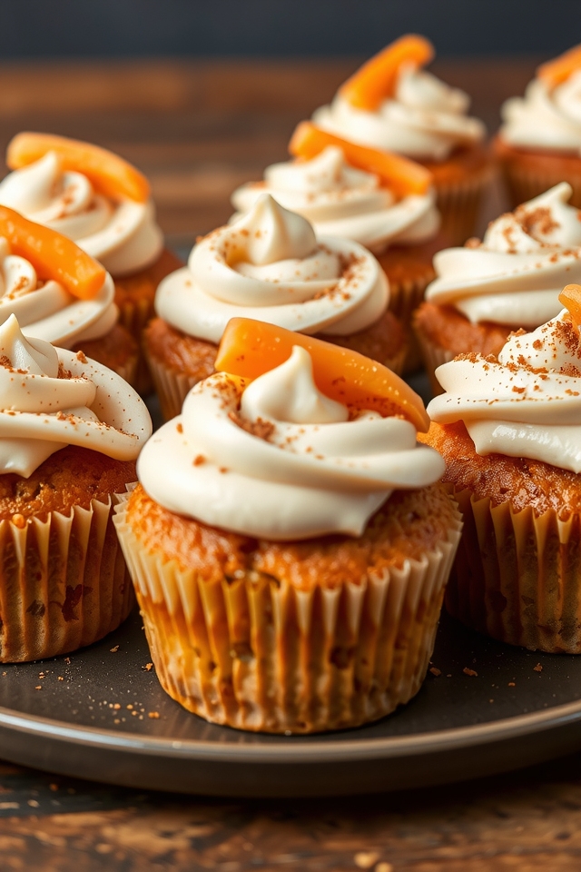 carrot cupcakes with cream cheese