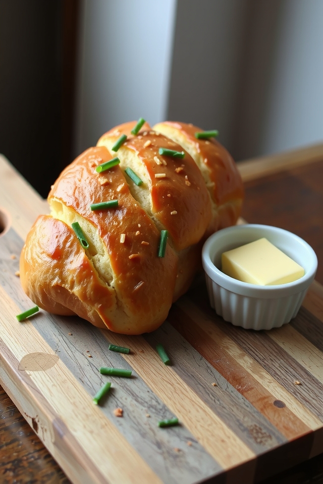 cheesy chive infused bread delight