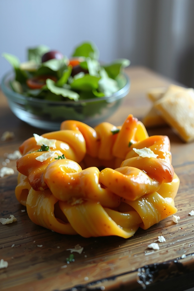 cheesy pasta baked ring