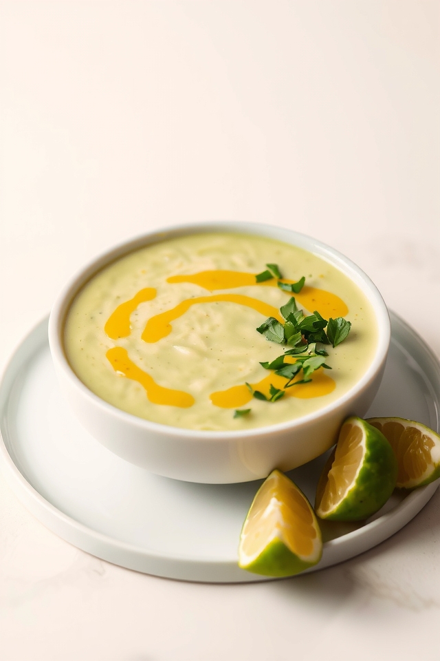 chilled avocado lime soup