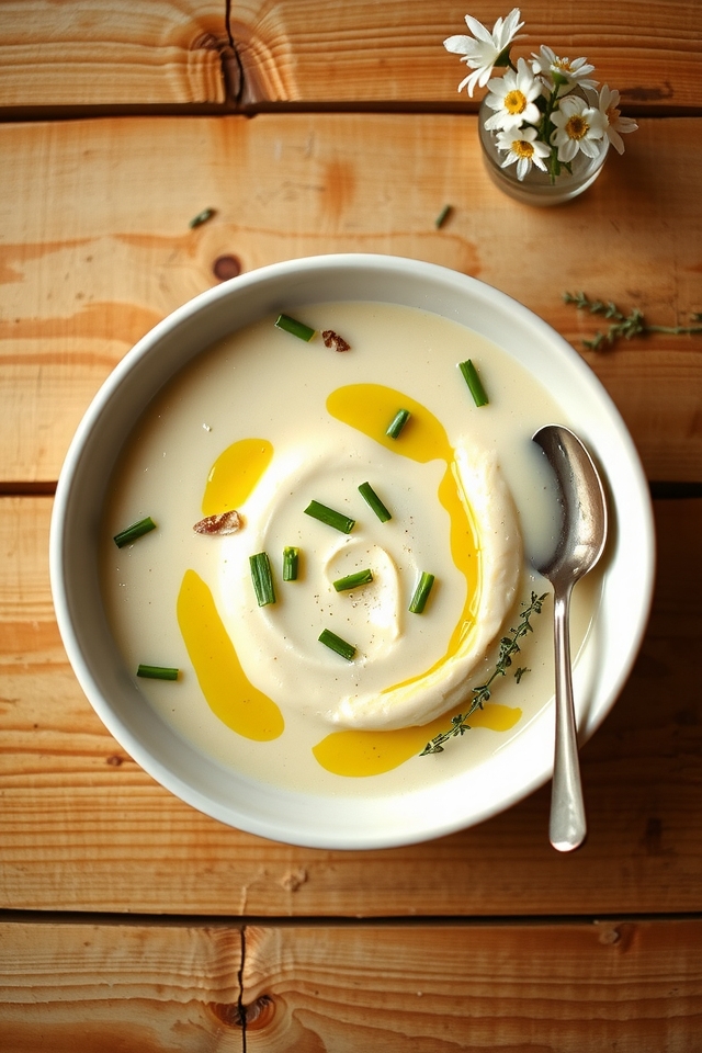 chilled roasted garlic soup