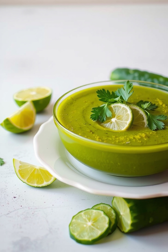 chilled spicy cucumber gazpacho