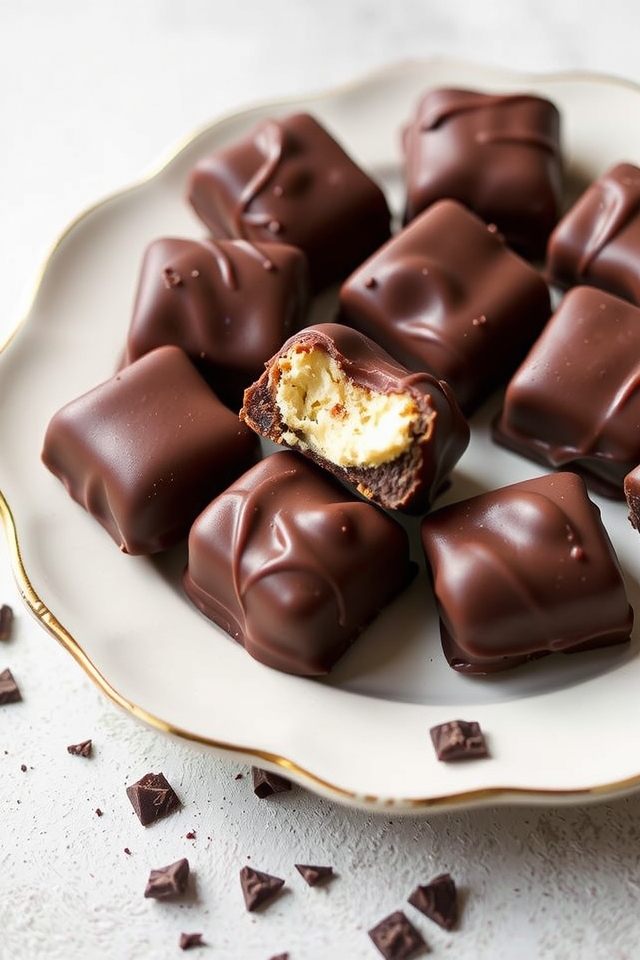 chocolate cheesecake bites recipe