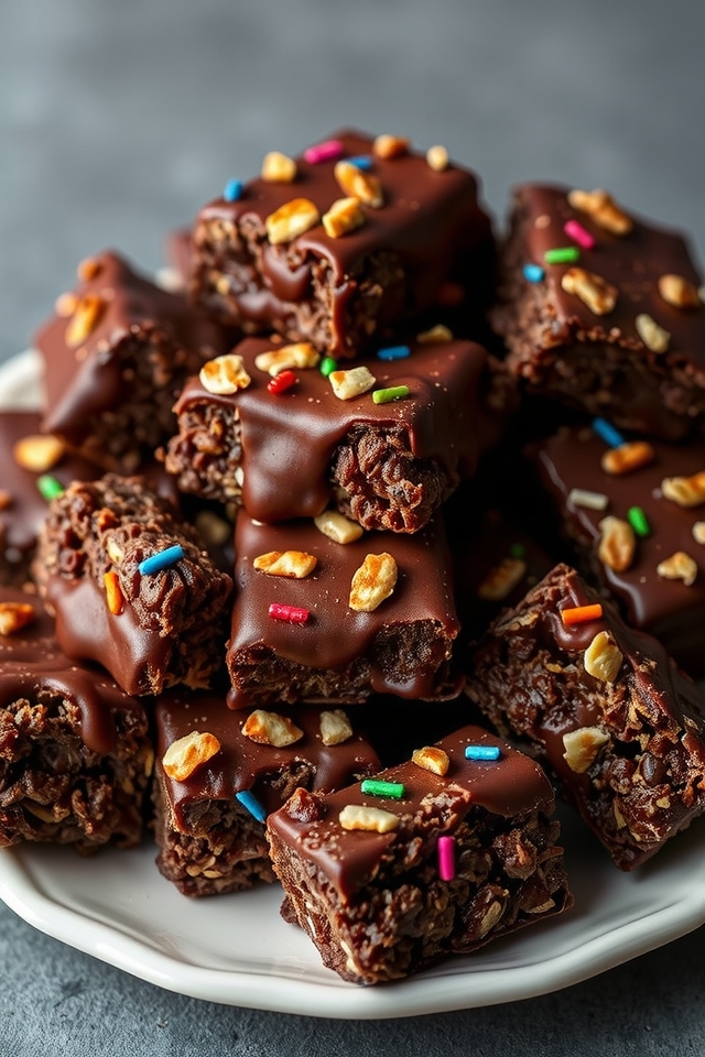 chocolate coated crunchy treats