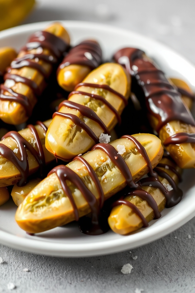 chocolate covered pickle treats