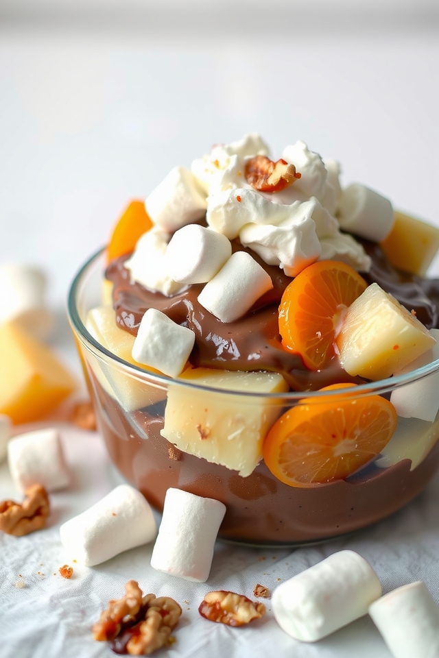 chocolate dessert salad delight