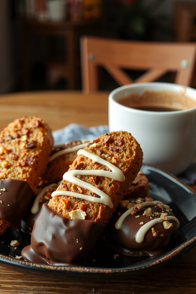 chocolate dipped italian biscotti