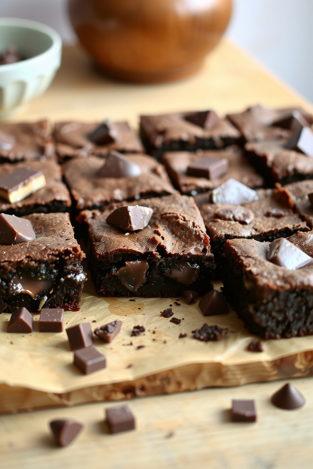 chocolatey fudgy gooey brownies
