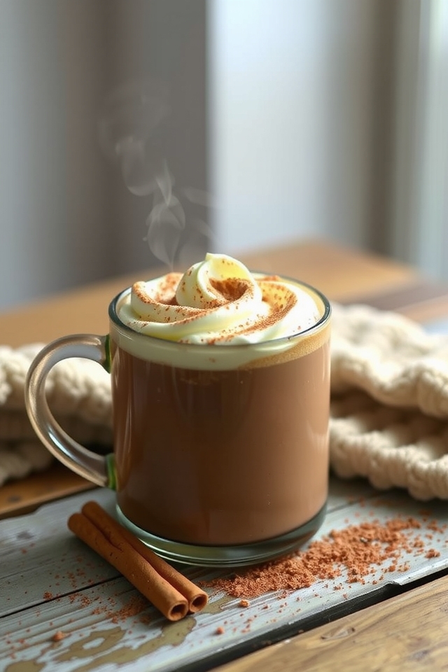 cinnamon roll hot cocoa delight