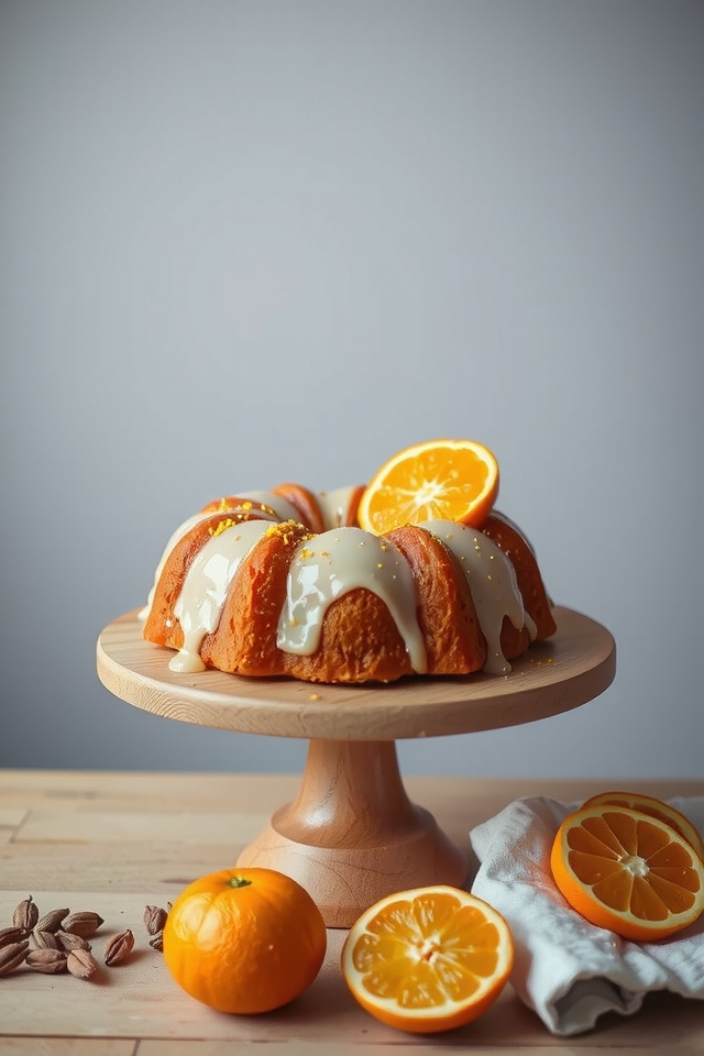 citrusy cardamom bundt cake