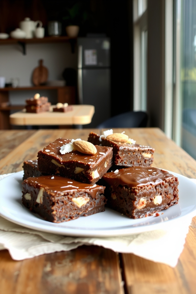 coconut almond chocolate brownies
