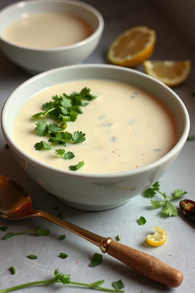 coconut lemongrass cold soup