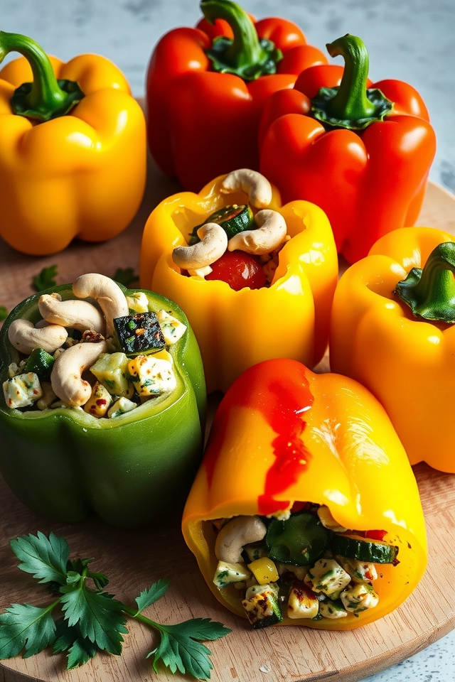 colorful cashew veggie filling