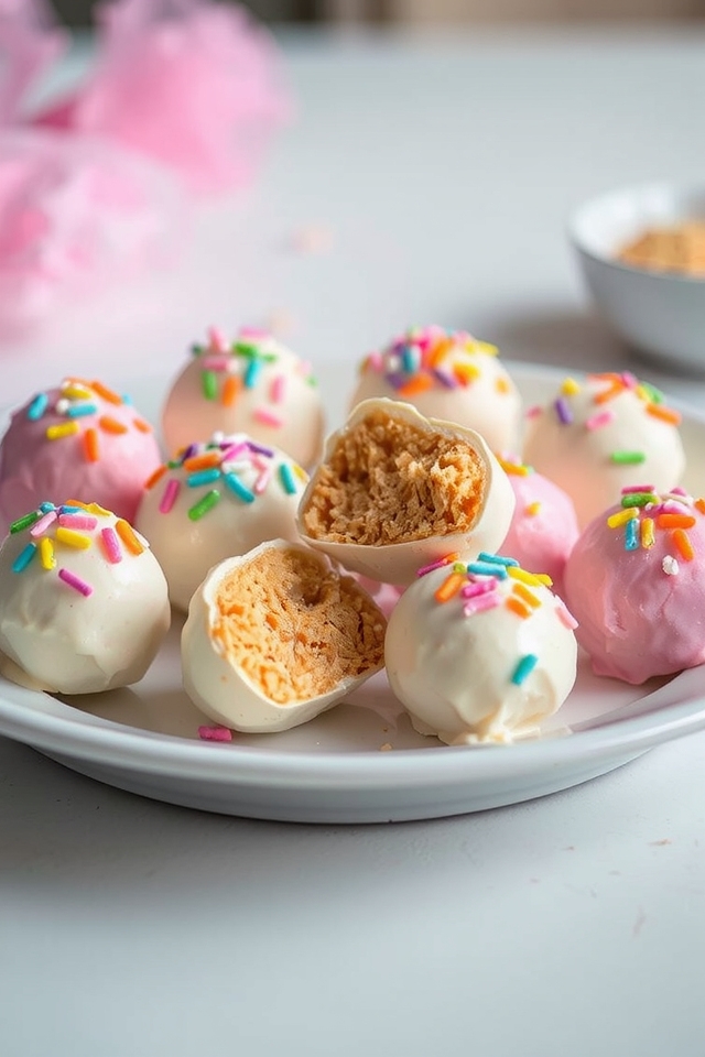 cotton candy dessert truffles