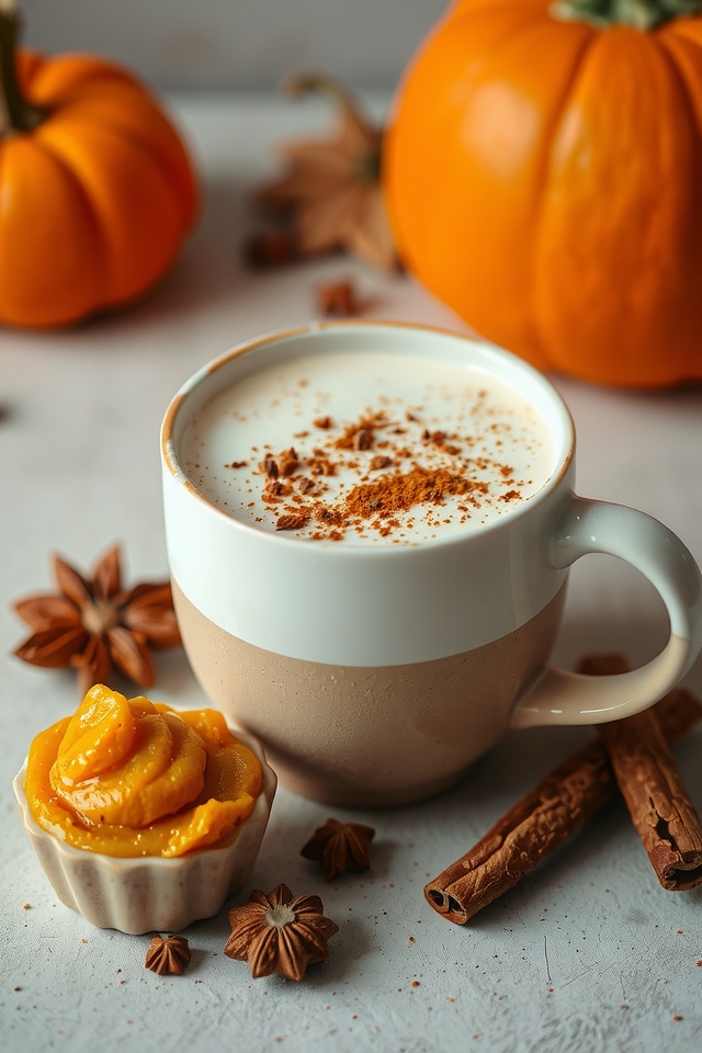 cozy spiced pumpkin beverage