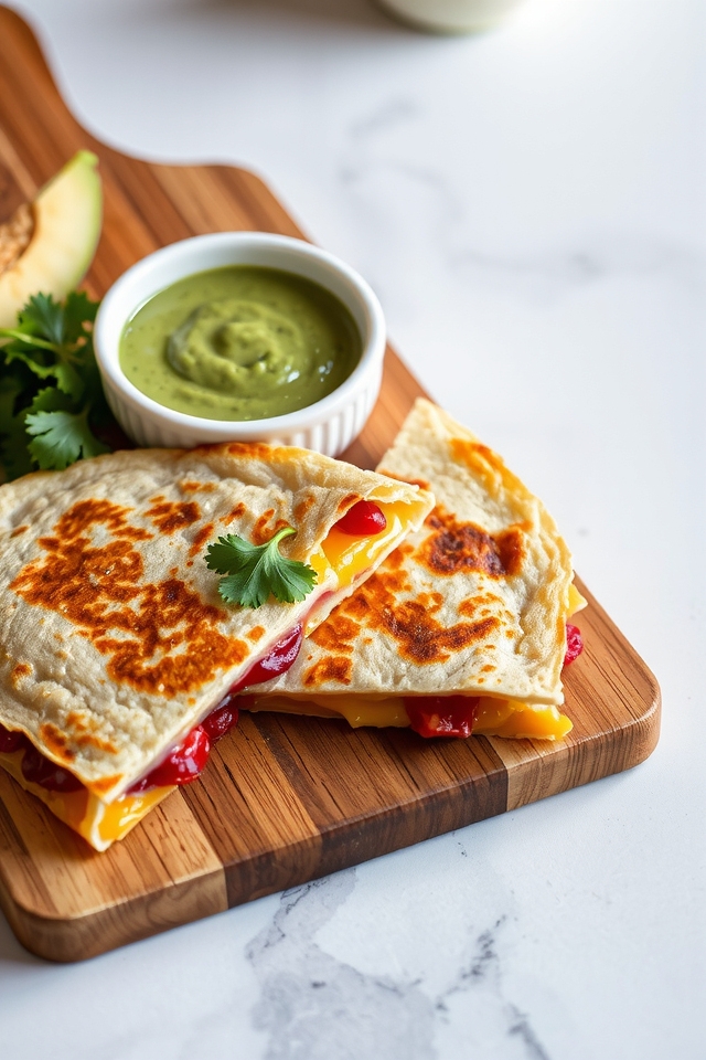 cranberry cheese quesadilla delight