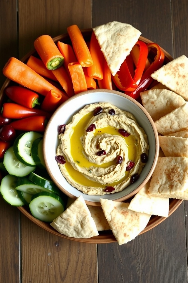 cranberry hummus holiday dip