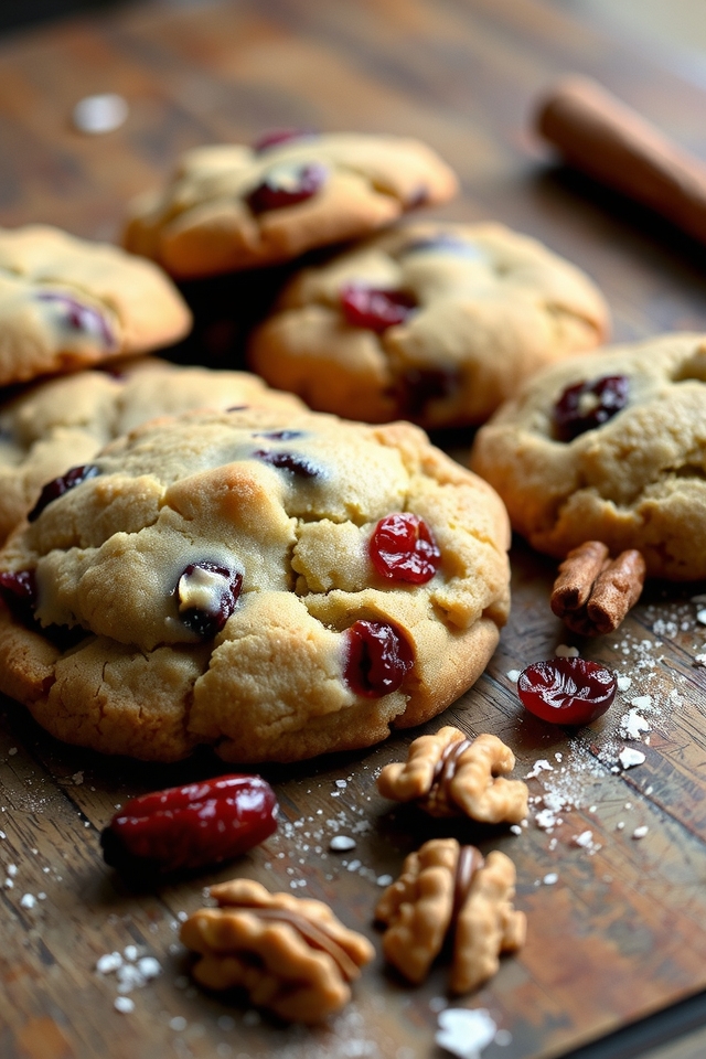 cranberry walnut spiced cookies