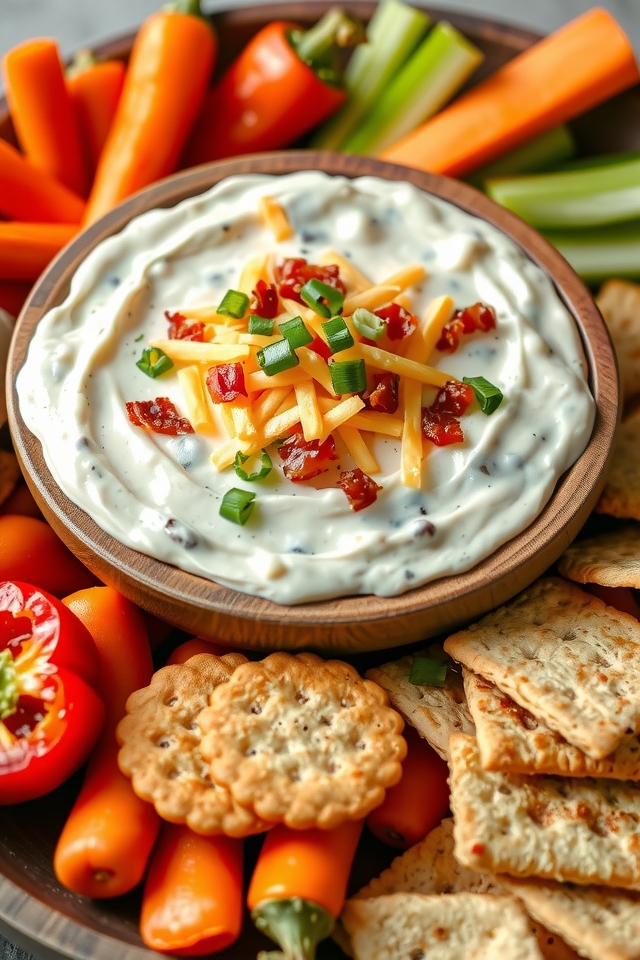 creamy bacon cheddar dip