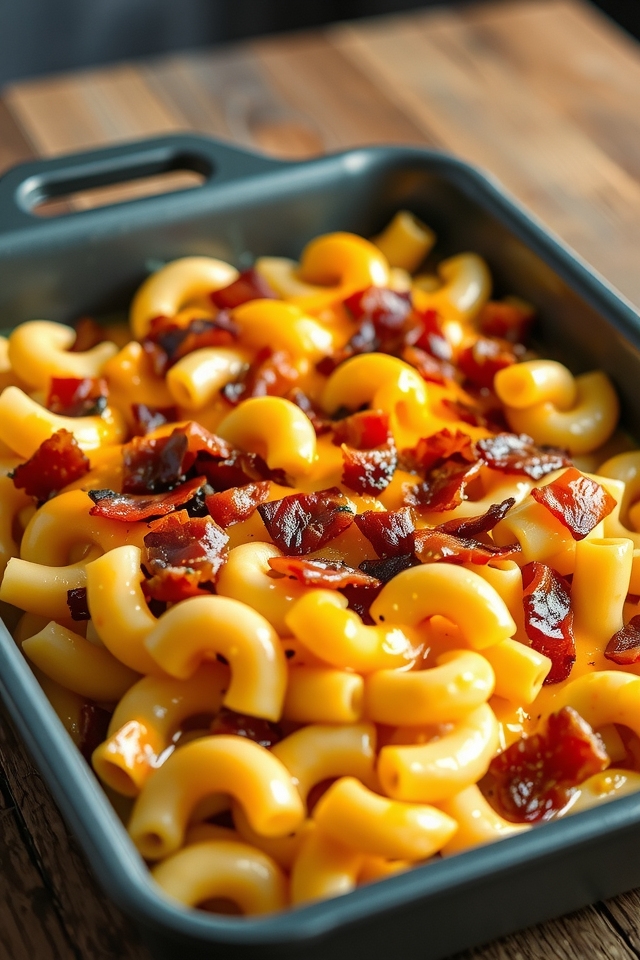 creamy bacon pasta bake