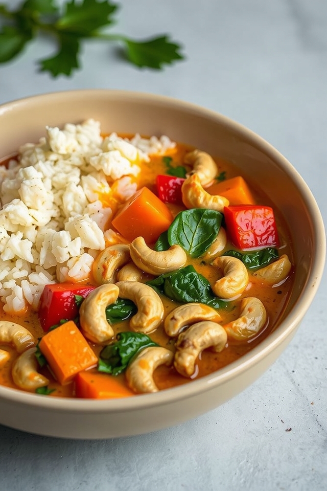 creamy cashew coconut curry