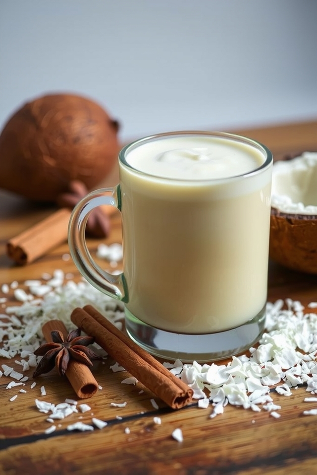 creamy coconut holiday beverage