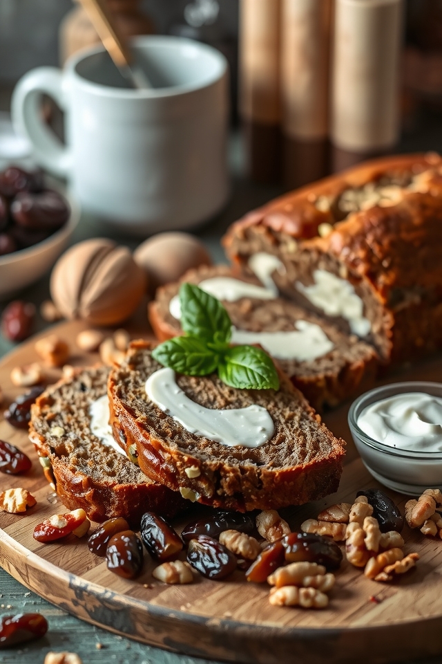 creamy date nut bread